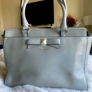 Baby blue kate spade tote w/ padded iPad holder pocket inside and shoulder strap